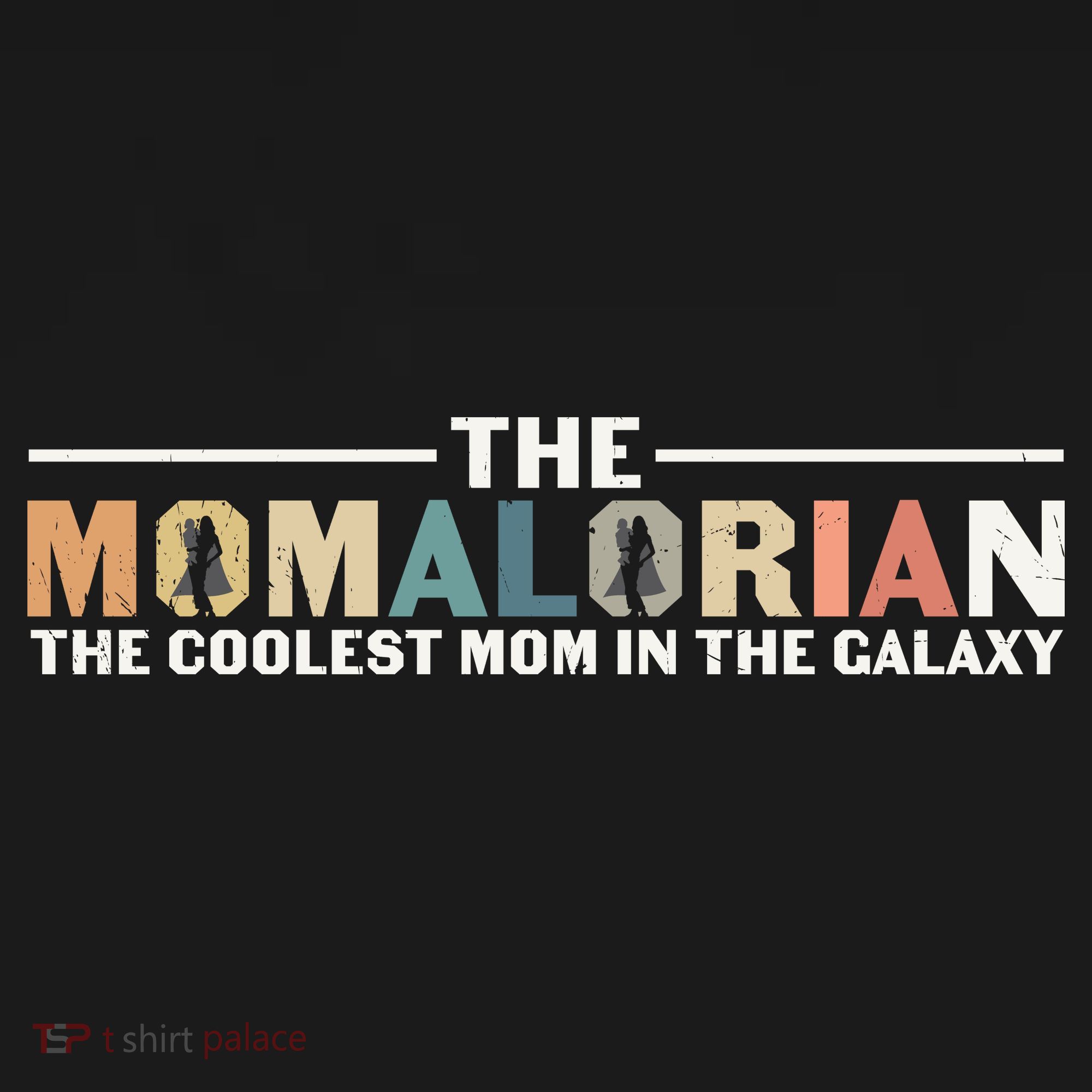 The Momalorian The Coolest Mom Mothers Day Plus Size Shirts For Mom Son Daughter Women's Hoodie