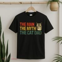 The Man The Myth The Cat Dad Cat Daddy Vintage T-Shirt thumb 2