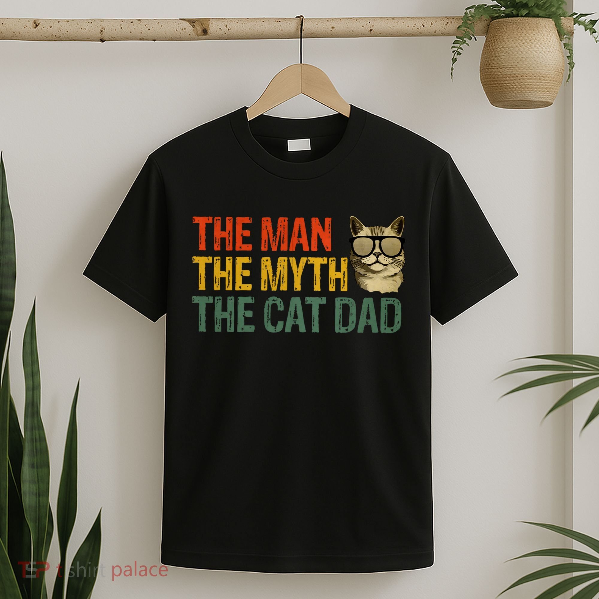 The Man The Myth The Cat Dad Cat Daddy Vintage T-Shirt