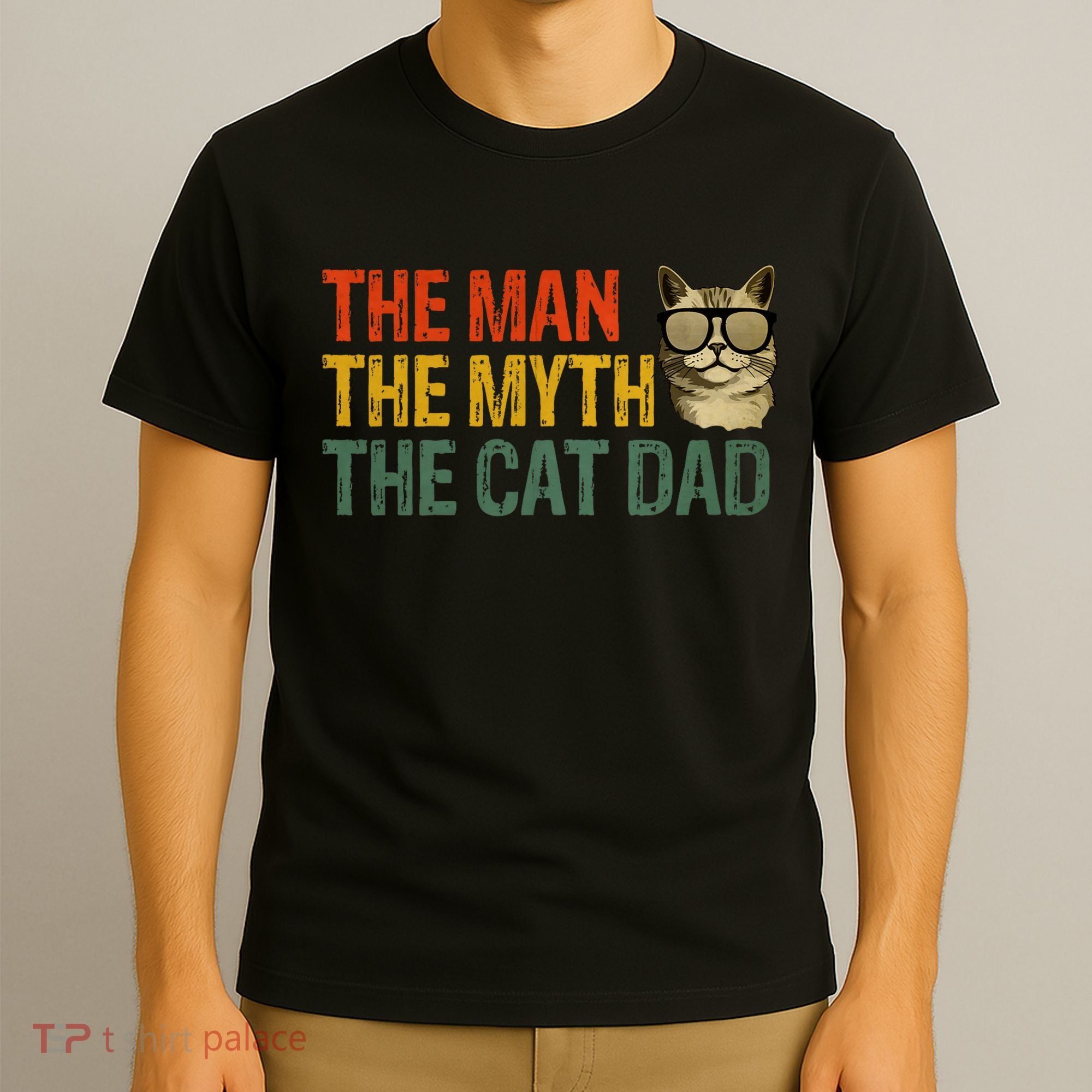 The Man The Myth The Cat Dad Cat Daddy Vintage T-Shirt