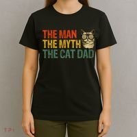 The Man The Myth The Cat Dad Cat Daddy Vintage T-Shirt thumb 4