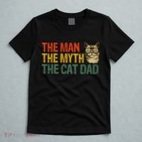 The Man The Myth The Cat Dad Cat Daddy Vintage T-Shirt thumb 5