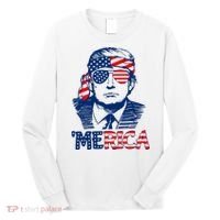 Trump Merica Trump Funny 4th Of July Long Sleeve Shirt thumb 0