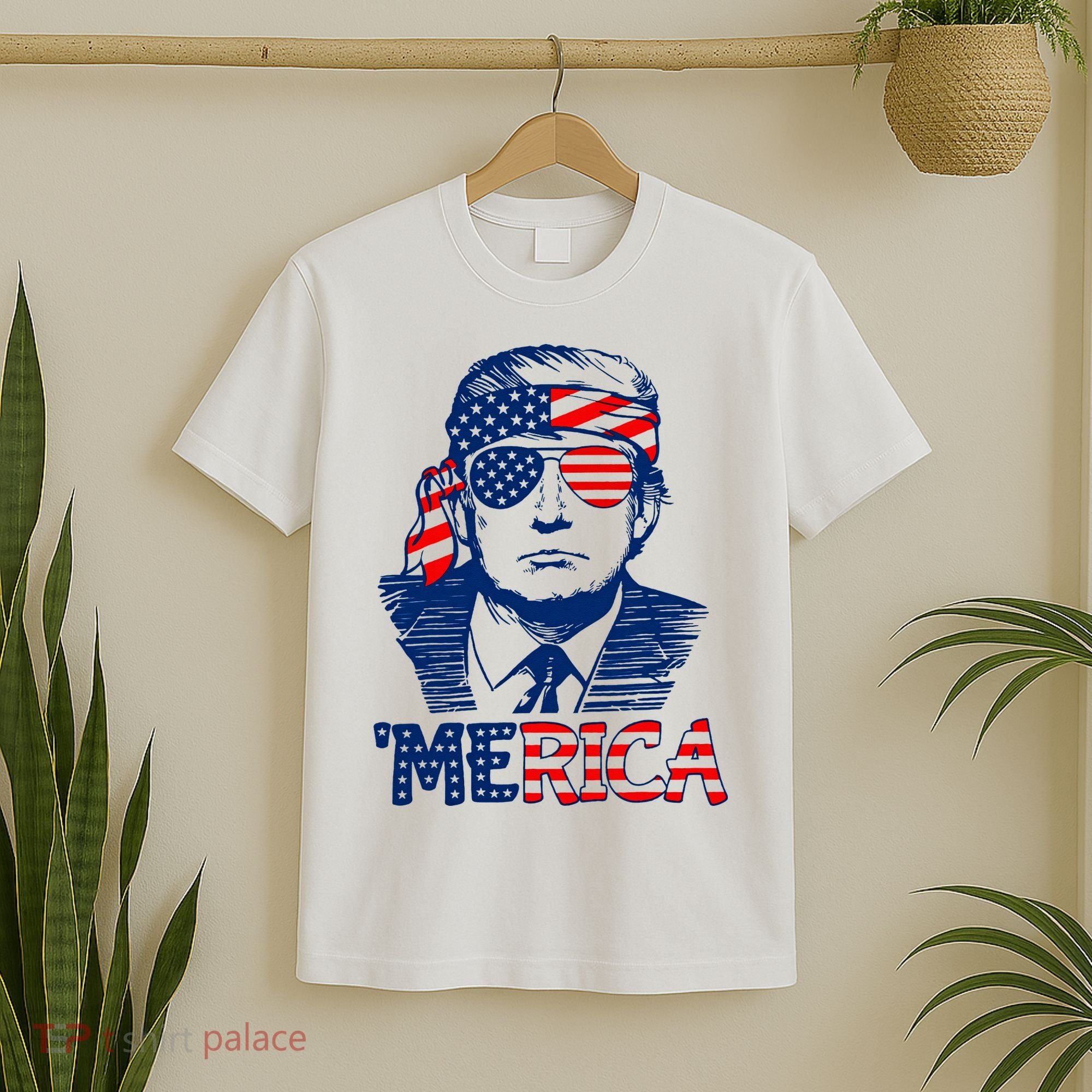 Trump Merica Trump Funny 4th Of July T-Shirt
