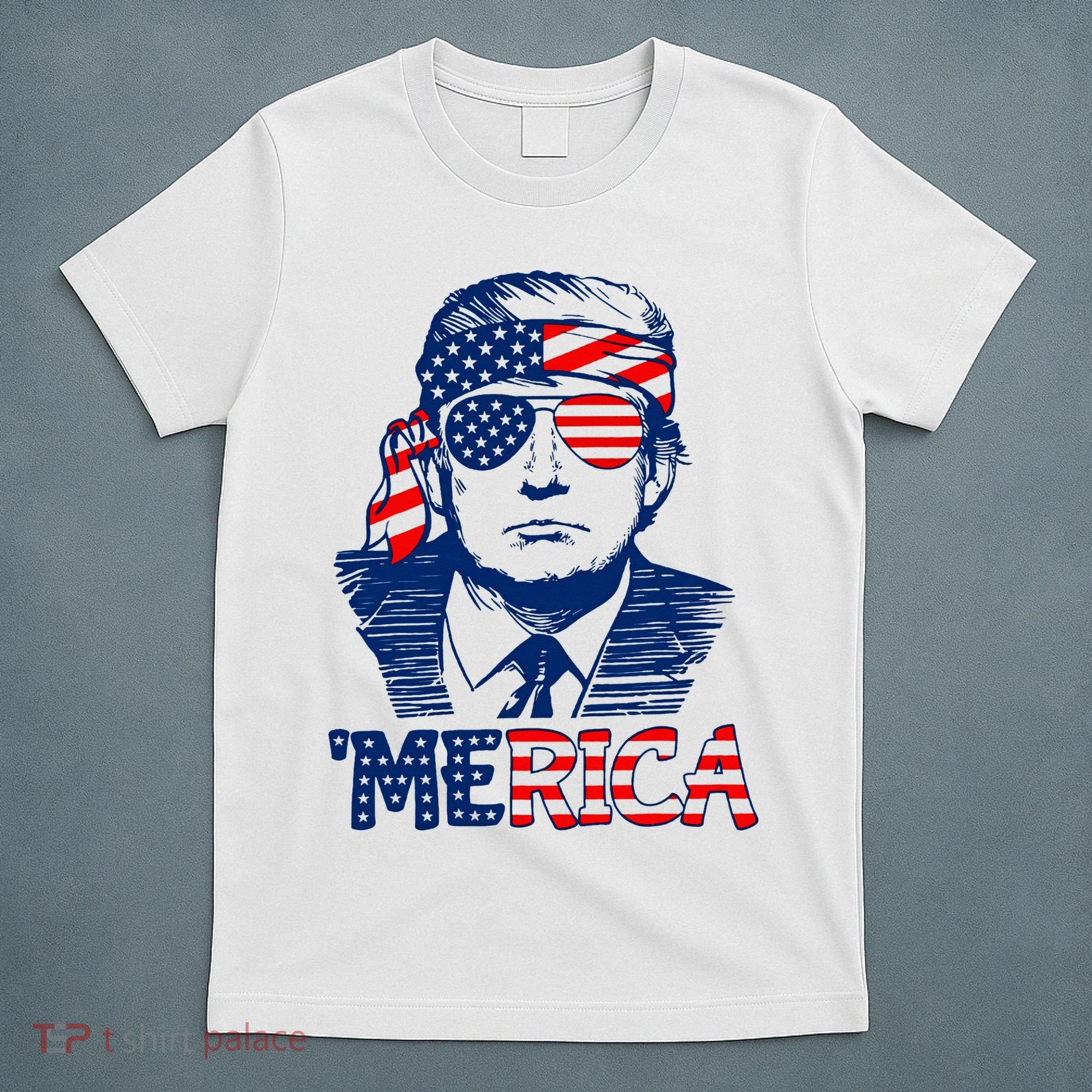 Trump Merica Trump Funny 4th Of July T-Shirt