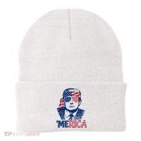 Trump Merica Trump Funny 4th Of July Beanie thumb 0