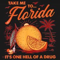 Take Me To Florida ItS One Hell Of A Drug Funny Beach Coaster thumb 2