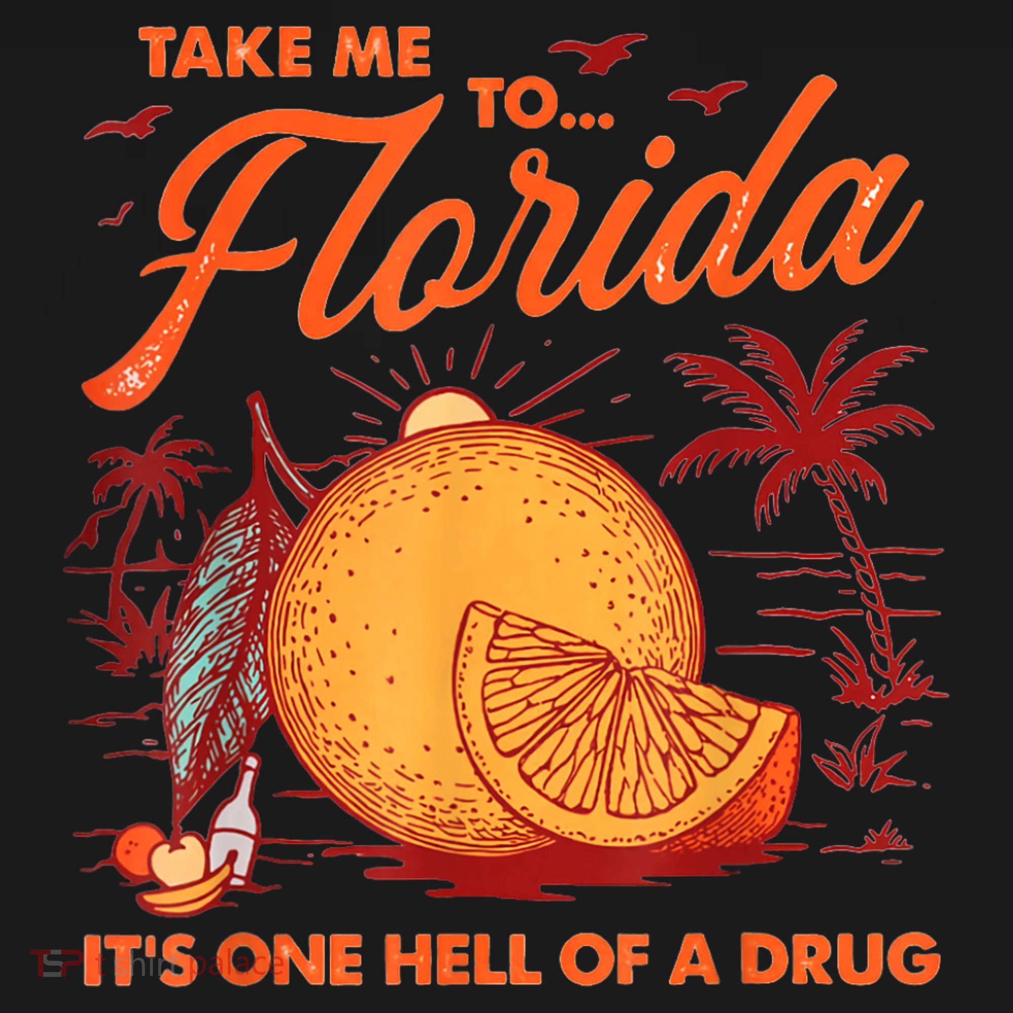 Take Me To Florida ItS One Hell Of A Drug Funny Beach Toddler Hoodie