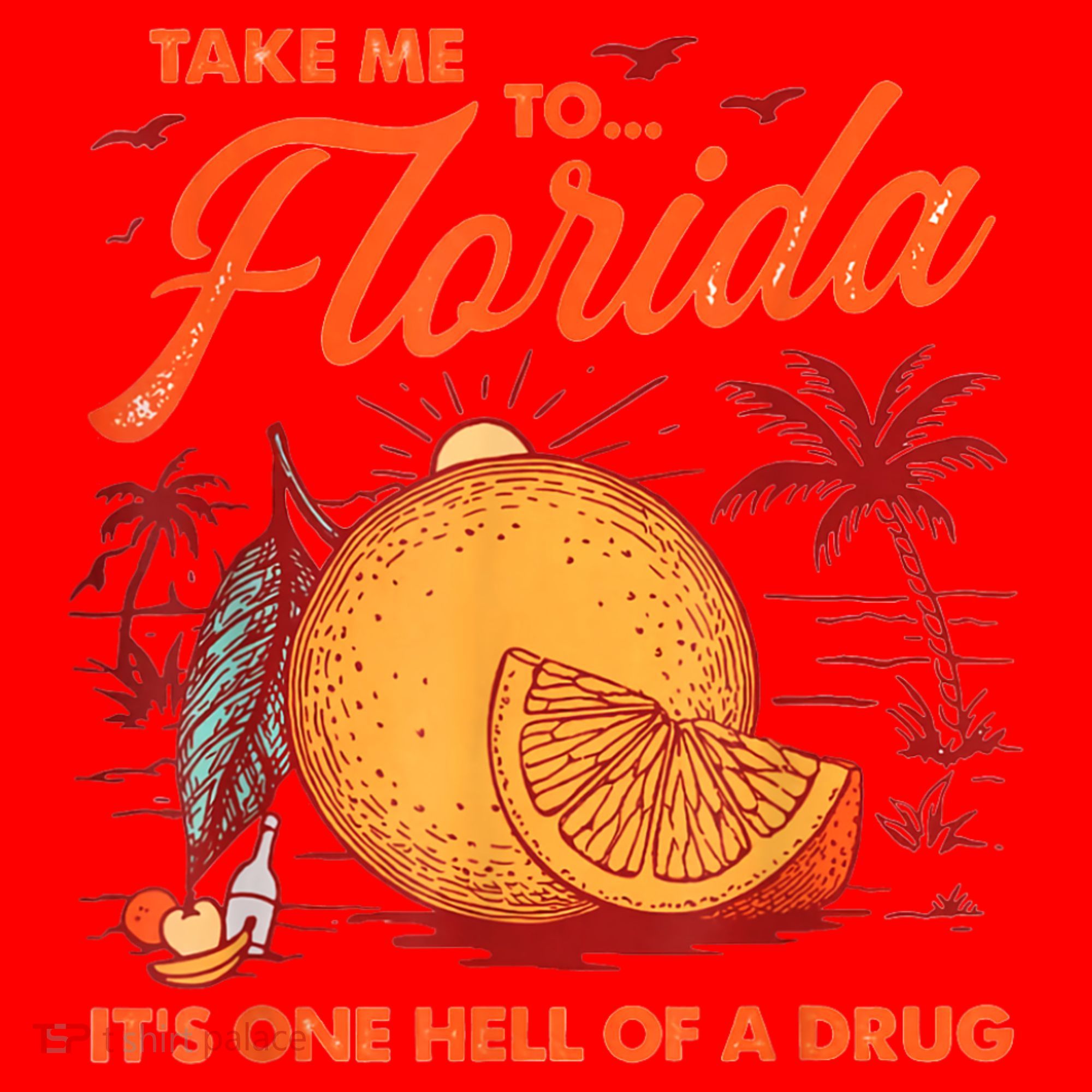 Take Me To Florida ItS One Hell Of A Drug Funny Beach Santa Hat