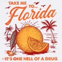 Take Me To Florida ItS One Hell Of A Drug Funny Beach T-Shirt thumb 7