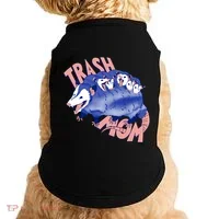 Trash Mom Trash Panda Racoon Meme Doggie Tank thumb 0