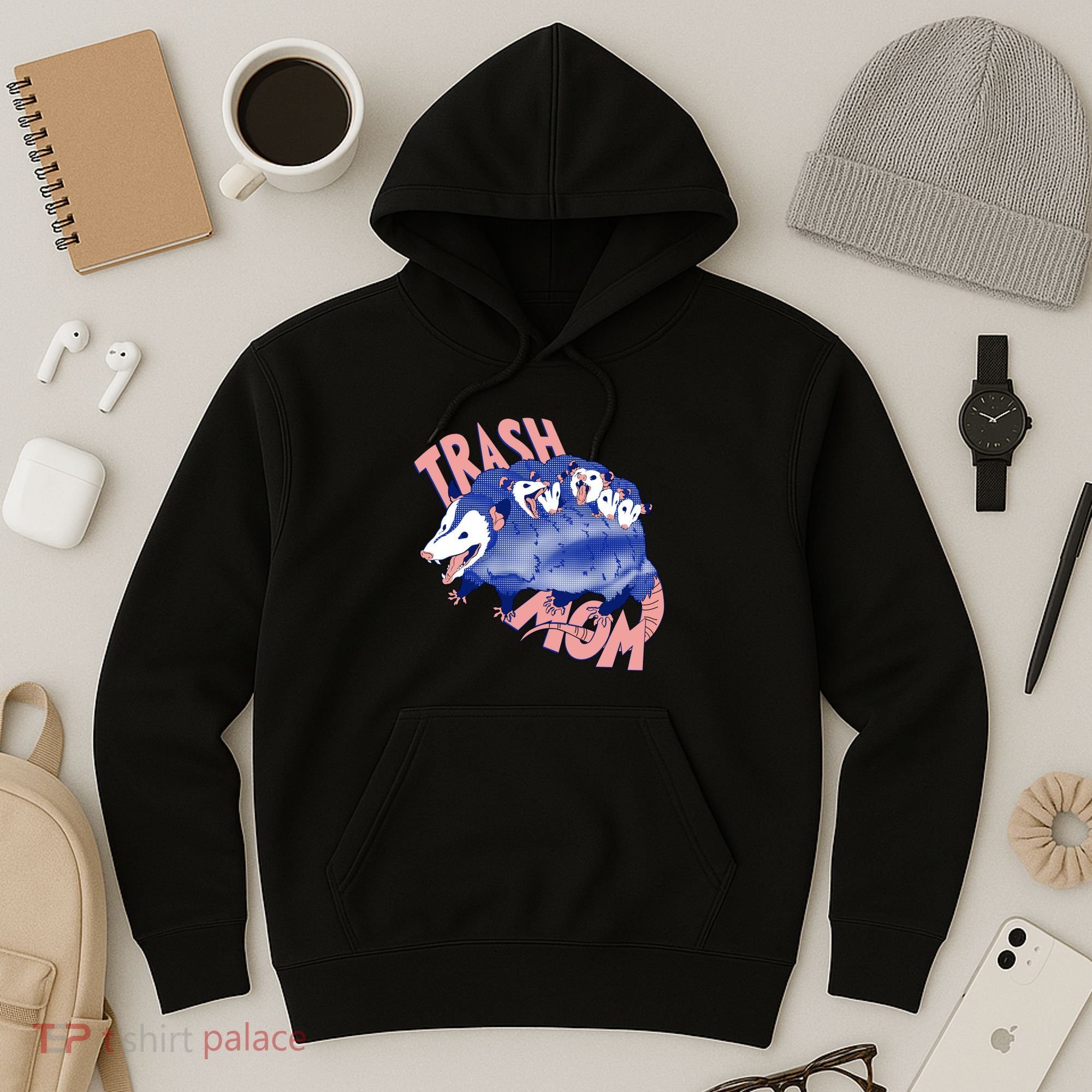Trash Mom Trash Panda Racoon Meme Hoodie
