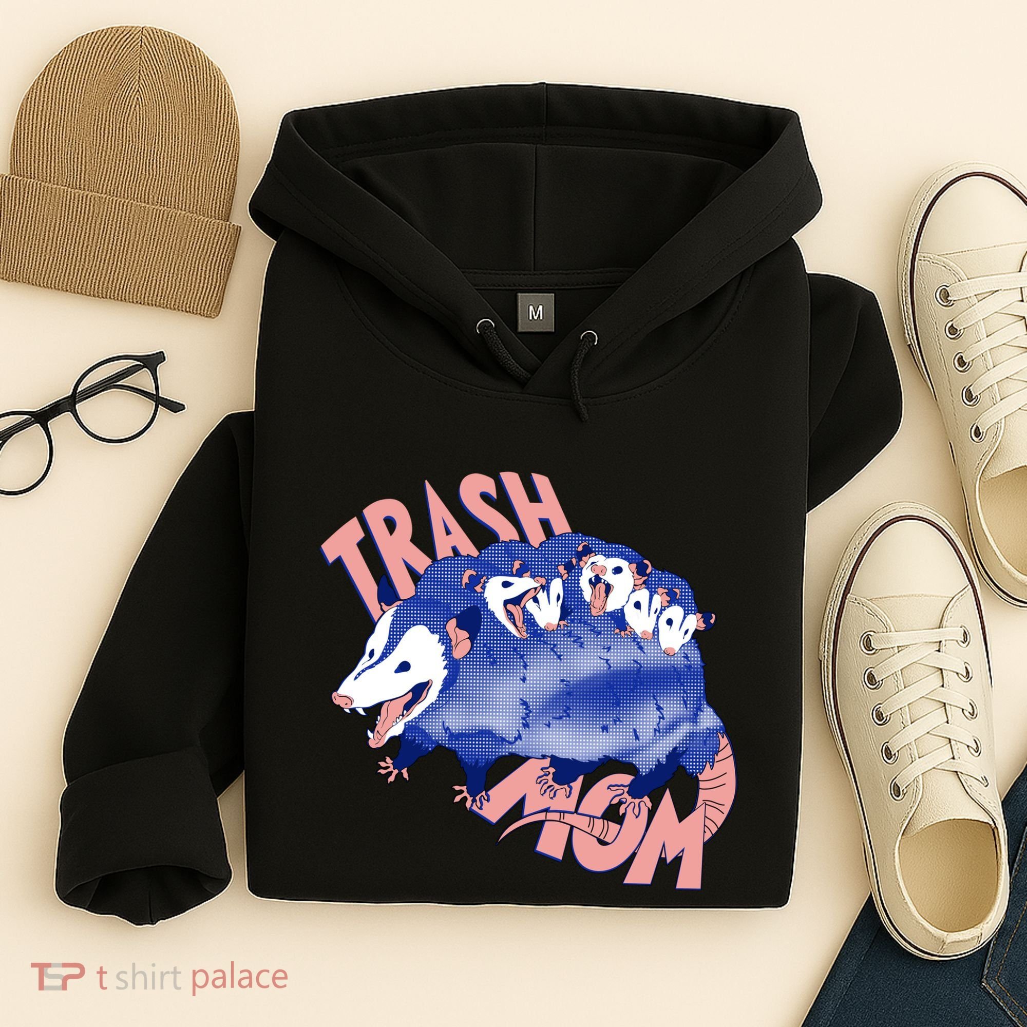 Trash Mom Trash Panda Racoon Meme Hoodie