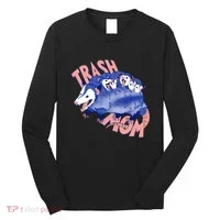 Trash Mom Trash Panda Racoon Meme Long Sleeve Shirt thumb 0