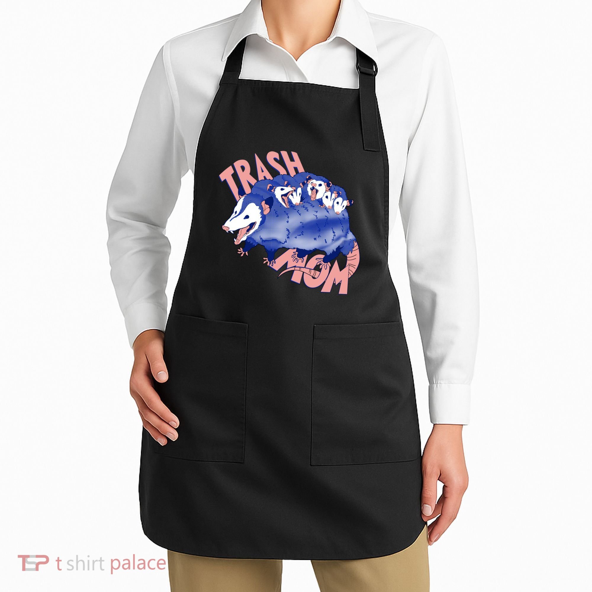 Trash Mom Trash Panda Racoon Meme Apron