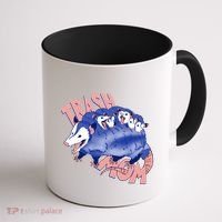 Trash Mom Trash Panda Racoon Meme Coffee Mug thumb 1