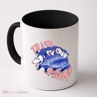 Trash Mom Trash Panda Racoon Meme Coffee Mug thumb 0