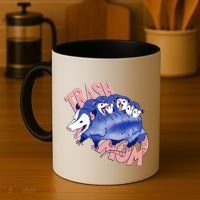 Trash Mom Trash Panda Racoon Meme Coffee Mug thumb 4