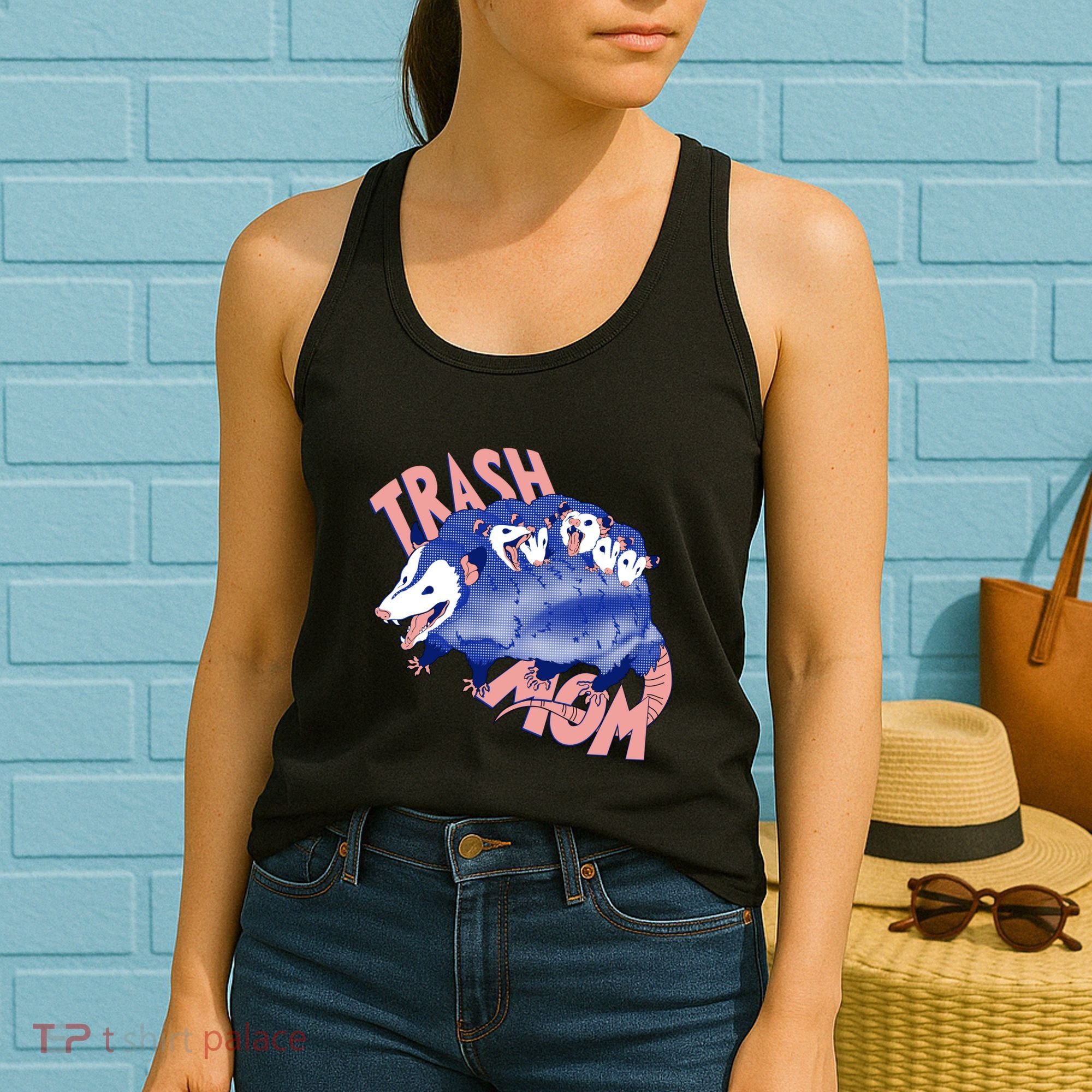 Trash Mom Trash Panda Racoon Meme Women's Tank Top
