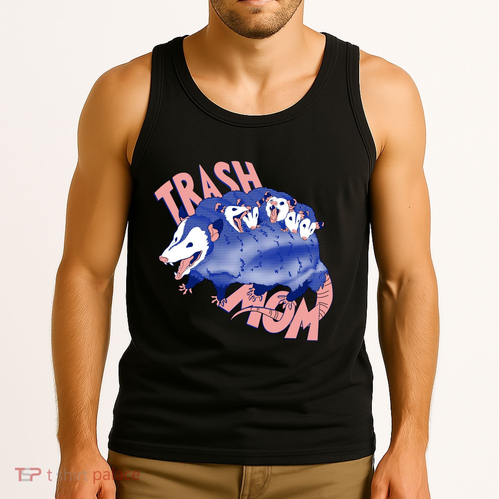 Trash Mom Trash Panda Racoon Meme Tank Top