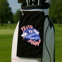 Trash Mom Trash Panda Racoon Meme Golf Towel thumb 2