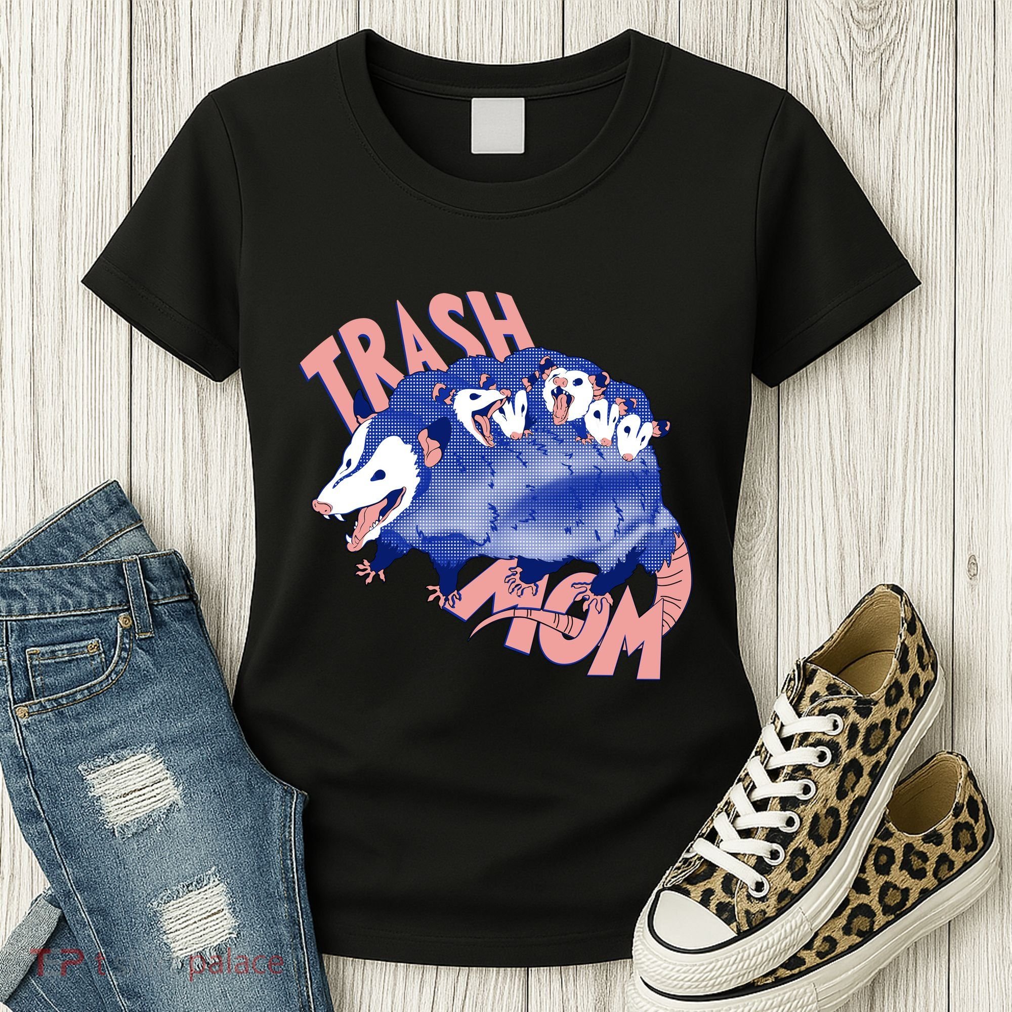 Trash Mom Trash Panda Racoon Meme Women's T-Shirt