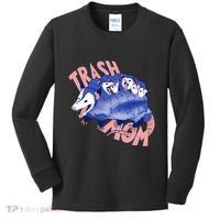 Trash Mom Trash Panda Racoon Meme Kids Long Sleeve Shirt thumb 0