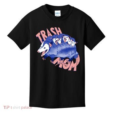 Trash Mom Trash Panda Racoon Meme Kids T-Shirt