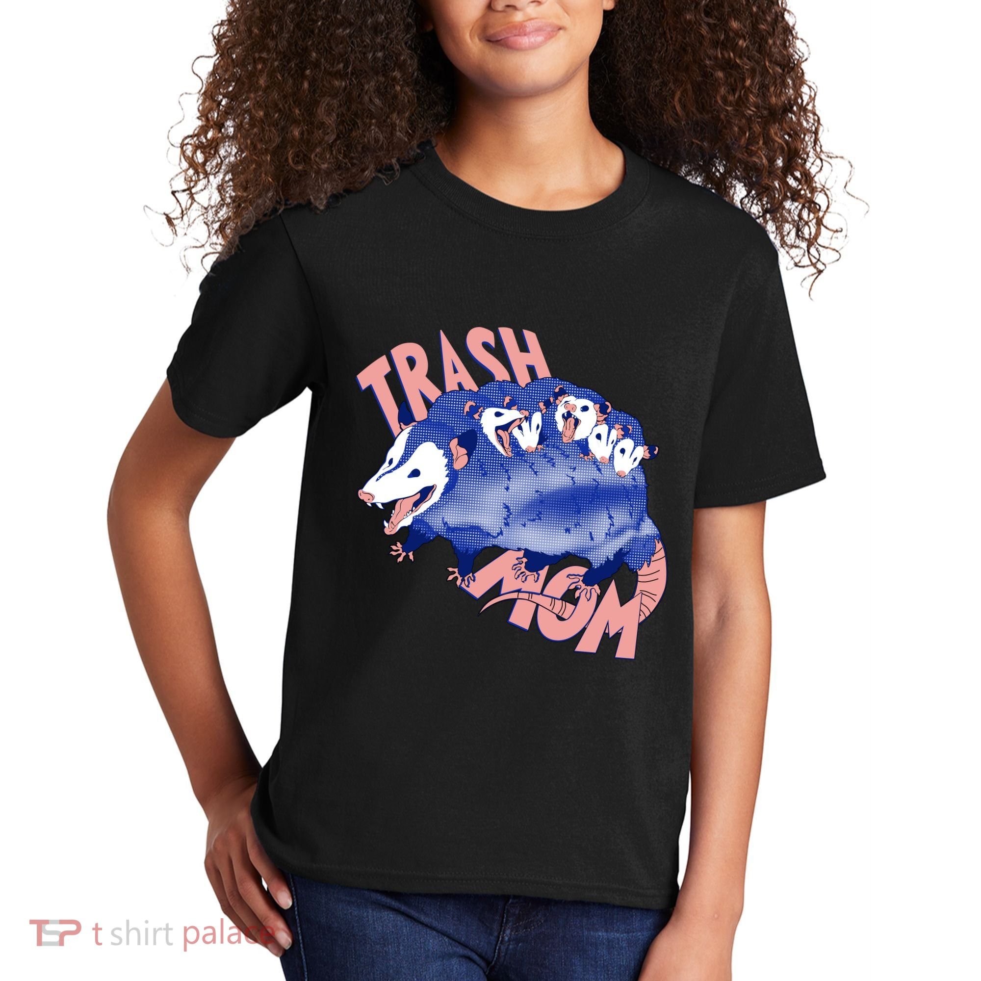 Trash Mom Trash Panda Racoon Meme Kids T-Shirt
