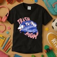Trash Mom Trash Panda Racoon Meme Kids T-Shirt thumb 3