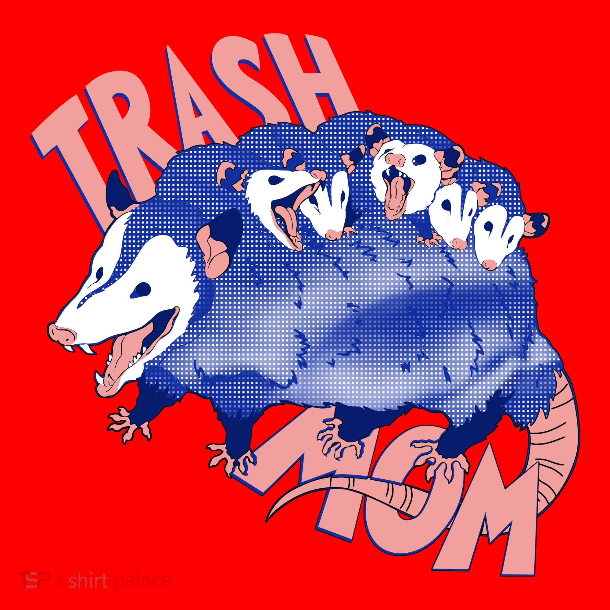 Trash Mom Trash Panda Racoon Meme Santa Hat