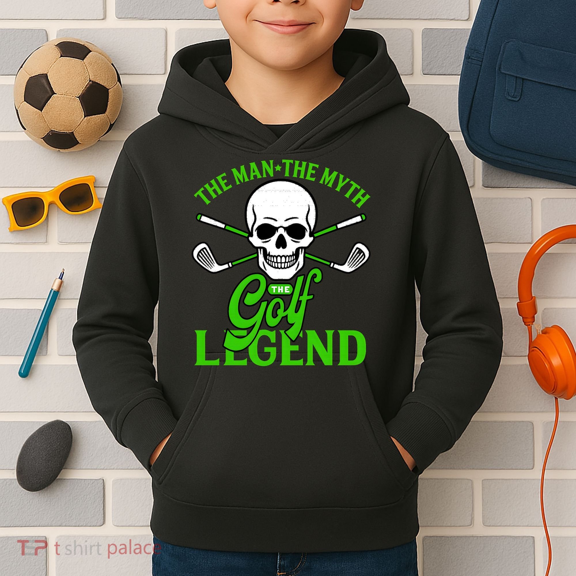 The Man The Myth The Golf Legend Kids Hoodie