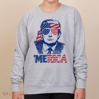 Trump 'Merica Trump Funny 4th of July Women's Sweatshirt thumb 0