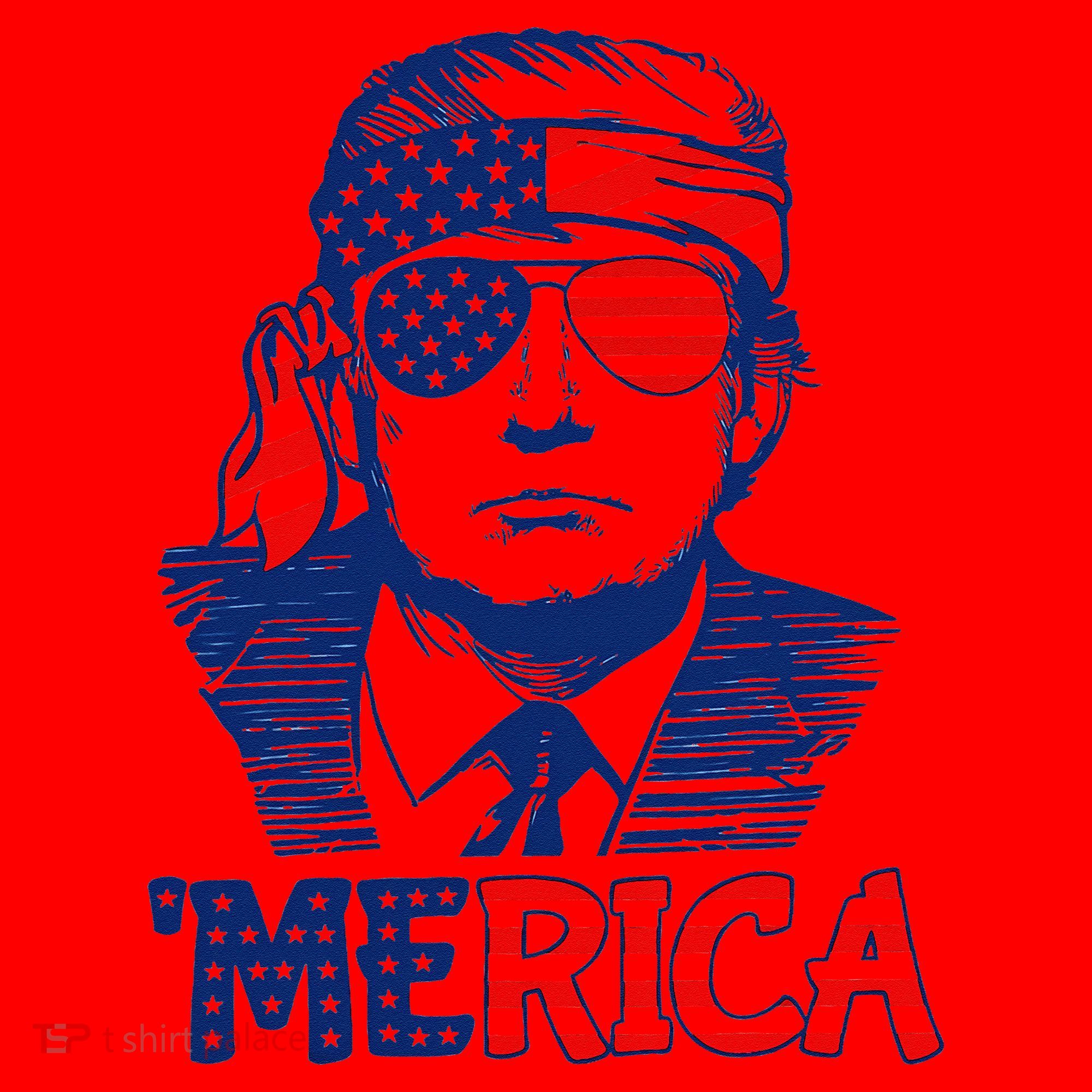 Trump 'Merica Trump Funny 4th of July Santa Hat