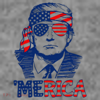 Trump 'Merica Trump Funny 4th of July Toddler Hoodie thumb 2