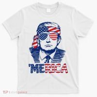 Trump 'Merica Trump Funny 4th of July T-Shirt thumb 0
