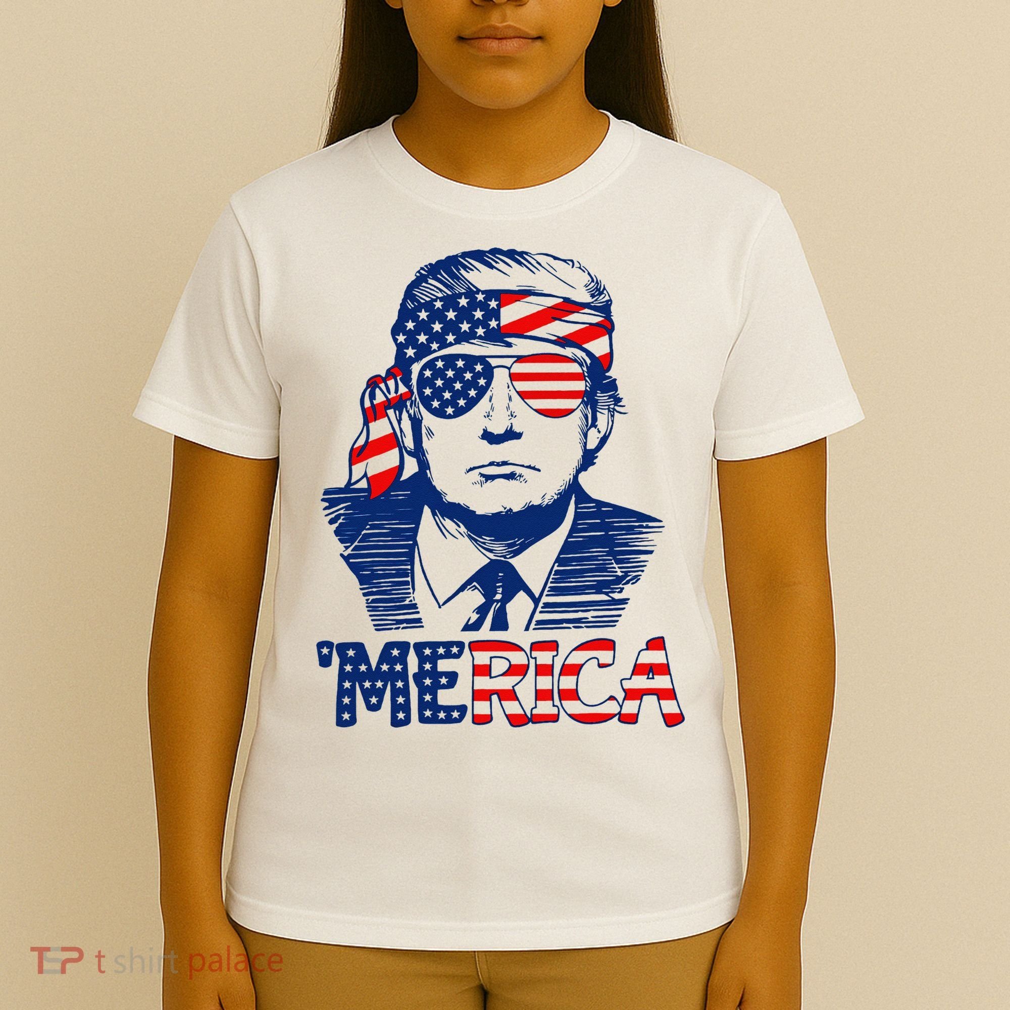 Trump 'Merica Trump Funny 4th of July T-Shirt