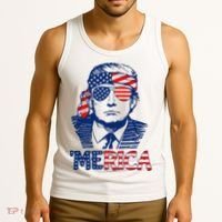 Trump 'Merica Trump Funny 4th of July Tank Top thumb 3