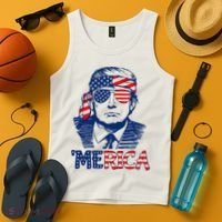 Trump 'Merica Trump Funny 4th of July Tank Top thumb 4
