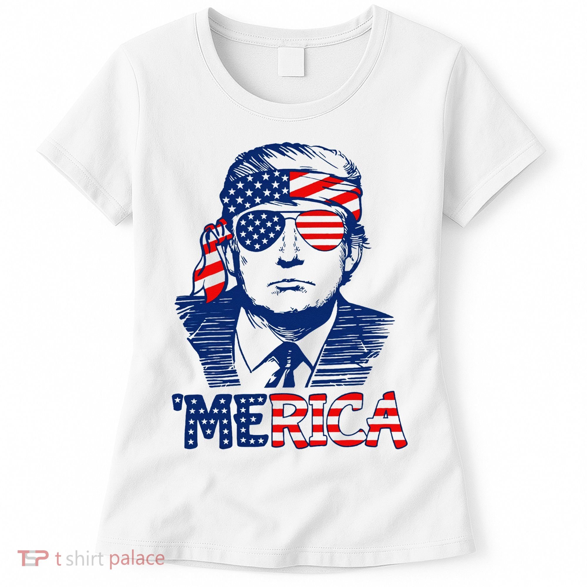 Trump 'Merica Trump Funny 4th of July Women's T-Shirt
