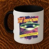 Take Me To The Unknown UFO Alien Coffee Mug thumb 2