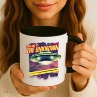 Take Me To The Unknown UFO Alien Coffee Mug thumb 3