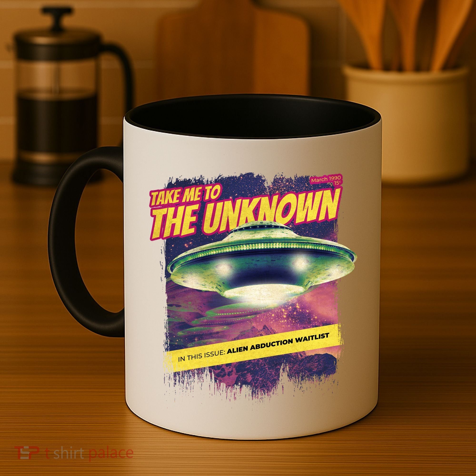 Take Me To The Unknown UFO Alien Coffee Mug