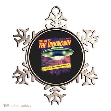 Take Me To The Unknown UFO Alien Ornament