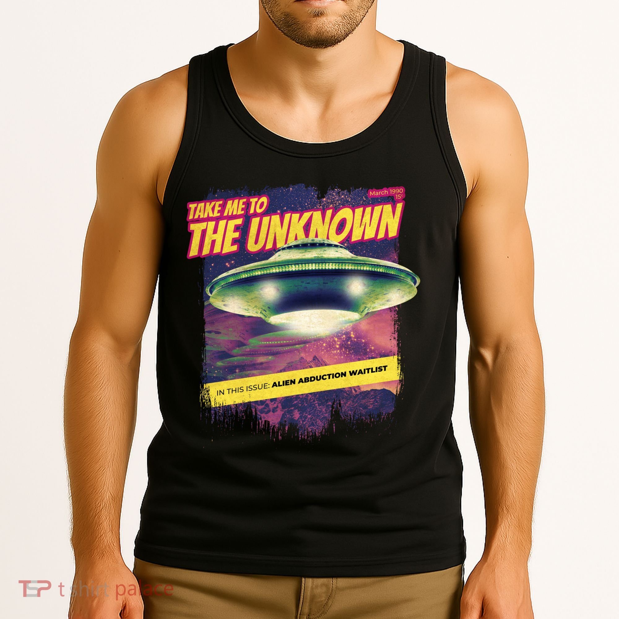 Take Me To The Unknown UFO Alien Tank Top