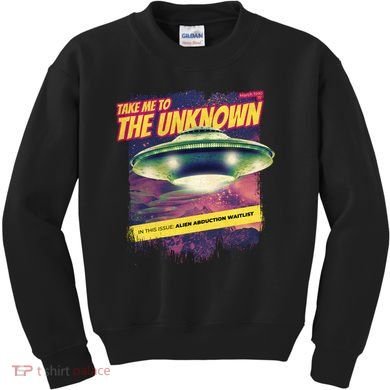 Take Me To The Unknown UFO Alien Kids Sweatshirt