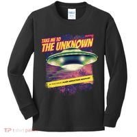 Take Me To The Unknown UFO Alien Kids Long Sleeve Shirt thumb 0
