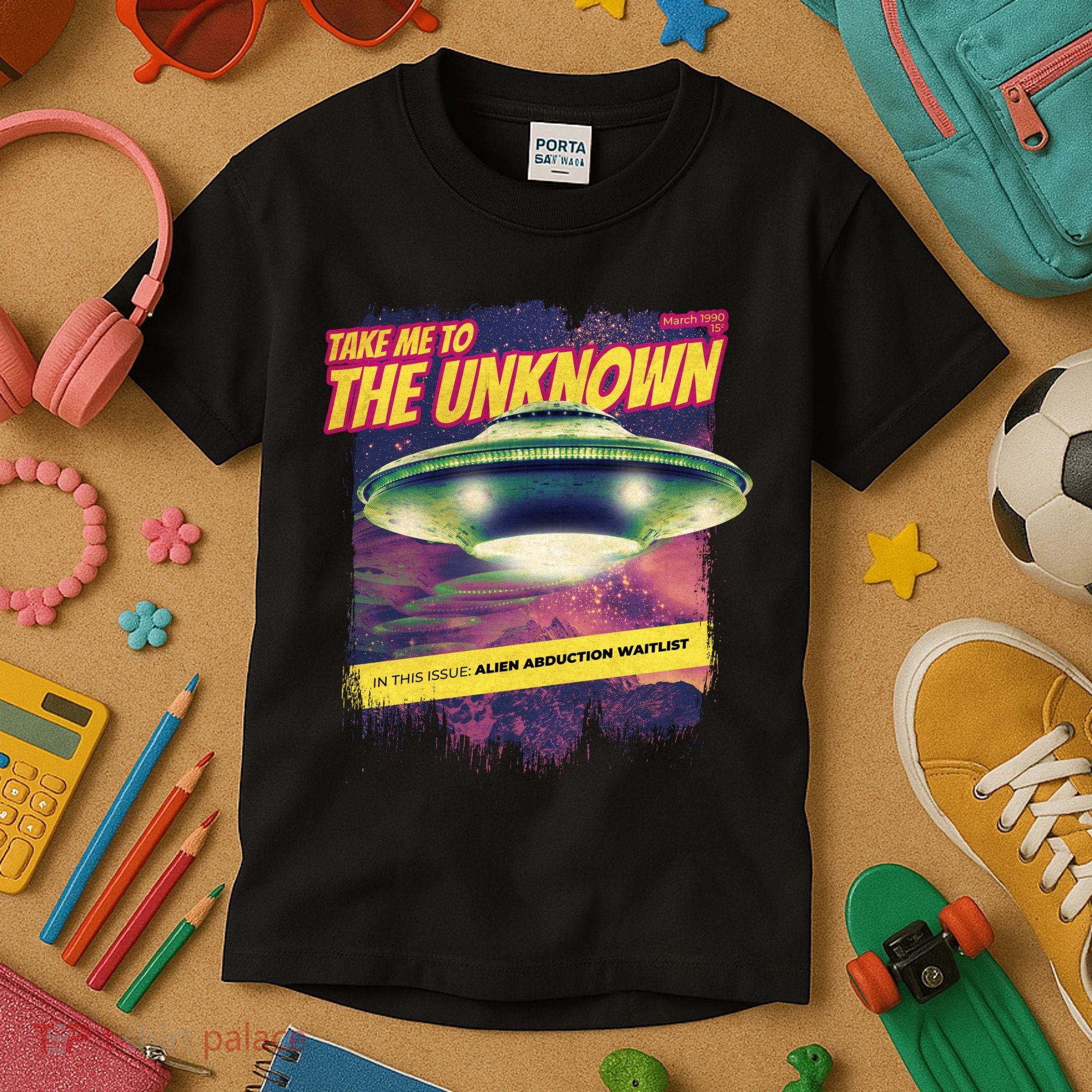 Take Me To The Unknown UFO Alien Kids T-Shirt