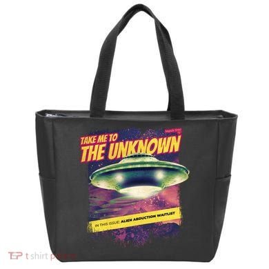 Take Me To The Unknown UFO Alien Tote Bag