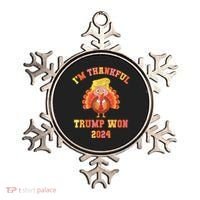 Trump Make Thanksgiving Great Again IM Thankful Trump Won Ornament thumb 0